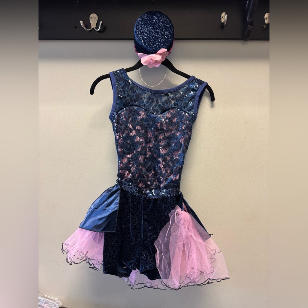 A Wish Come True Blue and pink 3 pc leo ch L shorts ch xxl dance costume
